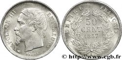 50 centimes Napoléon III, tête nue 1857 Paris F.187/8 SUP62 
