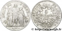 5 francs Union et Force, Union serré, seulement gland extérieur 1799 Paris F.288/98