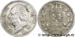 5 francs Louis XVIII, tête nue 1821 Lille F.309/67