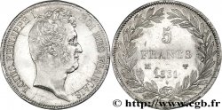5 francs type Tiolier avec le I, tranche en creux 1831 Marseille F.315/23