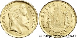 Faux de 20 francs or Napoléon III, tête laurée 1867 Paris F.532/15