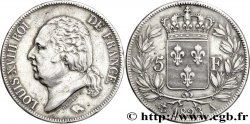 5 francs Louis XVIII, tête nue 1823 Paris F.309/76