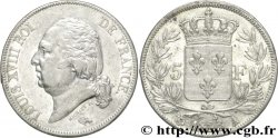 5 francs Louis XVIII, tête nue 1823 Paris F.309/76
