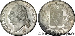5 francs Louis XVIII, tête nue 1823 Paris F.309/76