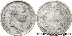 1 franc Napoléon Ier tête laurée, République française 1808 Bordeaux F.204/8 TB35 