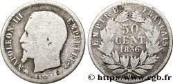 50 centimes Napoléon III, tête nue 1856 Lyon F.187/7