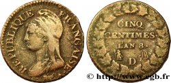 Cinq centimes Dupré, grand module 1800 Lyon F.115/125