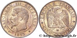Cinq centimes Napoléon III, tête nue 1855 Strasbourg F.116/21