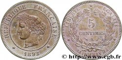 Faux de 5 centimes Cérès 1892 Paris F.118/34 var. SUP60 