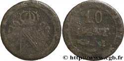 Faux de 10 cent. à l&nbsp;N couronnée n.d. Limoges F.130/6 var. B6 