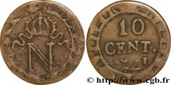 Faux de 10 cent. à l&nbsp;N couronnée n.d. Limoges F.130/6 var. TTB40 