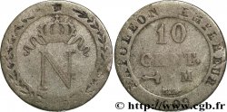 10 cent. à l&nbsp;N couronnée 1809 Toulouse F.130/16 TB15 