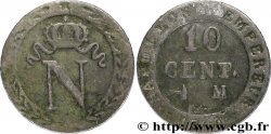 10 cent. à l&nbsp;N couronnée 1809 Toulouse F.130/16