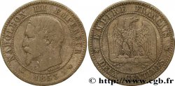 Deux centimes Napoléon III, tête nue 1853 Lille F.107/8