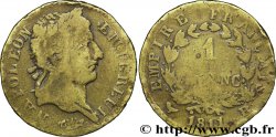 Faux de 1 franc Napoléon Ier tête laurée, Empire français 1811 Rouen F.205/29 var.