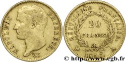 20 francs or Napoléon tête nue, type transitoire 1807 Paris F.514/1