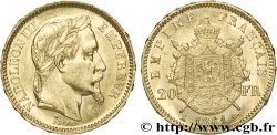 20 francs or Napoléon III, tête laurée 1861 Paris F.532/1