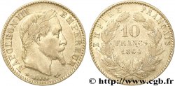10 francs or Napoléon III, tête laurée 1864 Paris F.507A/6