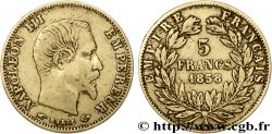 5 francs or Napoléon III, tête nue, grand module 1858 Paris F.501/5 S35 