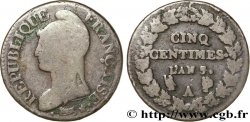 Cinq centimes Dupré, grand module 1799 Paris F.115/51 B12 