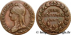Cinq centimes Dupré, grand module 1799 Paris F.115/46 TTB48 