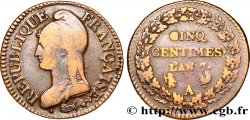 Cinq centimes Dupré, grand module 1799 Paris F.115/51