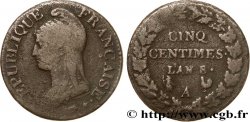 Cinq centimes Dupré, grand module 1800 Paris F.115/85 TB15 