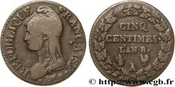 Cinq centimes Dupré, grand module 1800 Paris F.115/85 TB30 