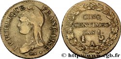 Cinq centimes Dupré, grand module 1800 Paris/Rouen F.115/95 TTB45 