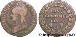 Cinq centimes Dupré, grand module 1800 Strasbourg F.115/117 TB20 