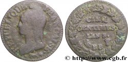 Cinq centimes Dupré, grand module 1800 Strasbourg F.115/118 B8 