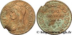Cinq centimes Dupré, grand module 1800 Lille F.115/138
