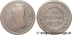 Un décime Dupré, grand module 1799 Paris F.129/20 B10 