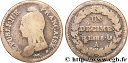 Un décime Dupré, grand module 1800 Paris F.129/50 B12 