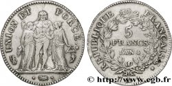 5 francs Union et Force, Union desserré, avec glands intérieurs et gland extérieur 1796 Paris F.291/1