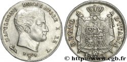 1 lira Napoléon Empereur et Roi d’Italie, étoiles en relief sur la tranche 1808 Bologne M.93 