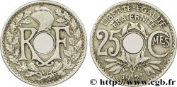 25 centimes Lindauer, axe décalé à 3 heures 1921 Paris F.171/5 var. TB30 