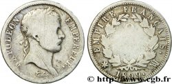 2 francs Napoléon Ier tête laurée, Empire français 1809 Marseille F.255/6