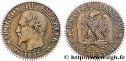 Cinq centimes Napoléon III, tête nue 1855 Rouen F.116/19 var. TTB40 