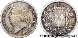 1/2 franc Louis XVIII 1822 Paris F.179/30 TB30 