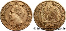 Un centime Napoléon III, tête nue 1857 Rouen F.102/34