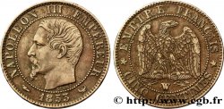 Cinq centimes Napoléon III, tête nue 1853 Lille F.116/7 TTB48 