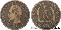 Cinq centimes Napoléon III, tête nue 1854 Paris F.116/8