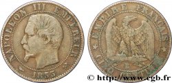 Cinq centimes Napoléon III, tête nue 1855 Rouen F.116/18 TB20 