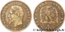 Cinq centimes Napoléon III, tête nue 1856 Paris F.116/30 TTB45 