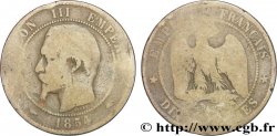 Dix centimes Napoléon III, tête nue 1854 Paris F.133/11
