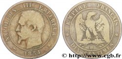 Dix centimes Napoléon III, tête nue 1854 Strasbourg F.133/14 B12 