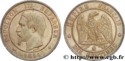 Dix centimes Napoléon III, tête nue 1854 Marseille F.133/17 SUP55 