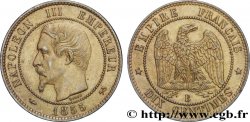 Dix centimes Napoléon III, tête nue 1855 Rouen F.133/21 TTB50 