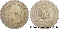 Dix centimes Napoléon III, tête nue 1855 Strasbourg F.133/23